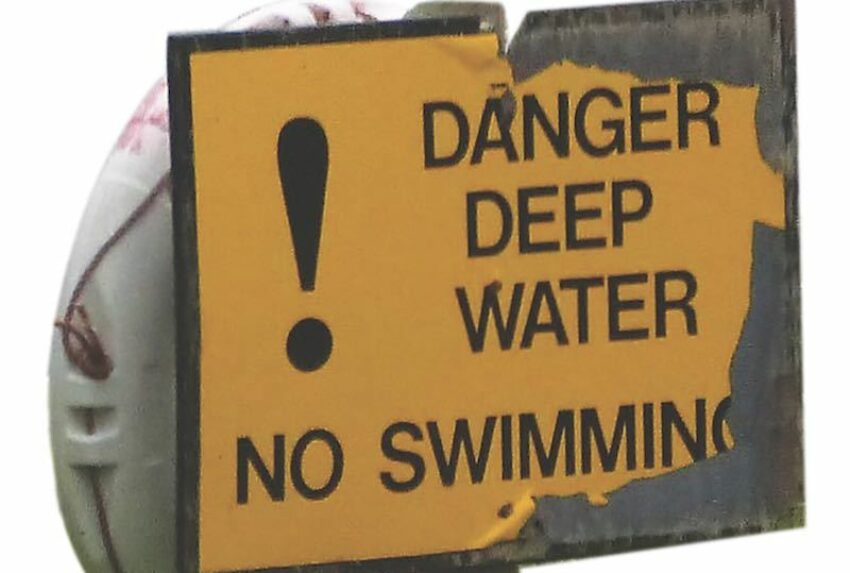Danger Deep Water Cut Out