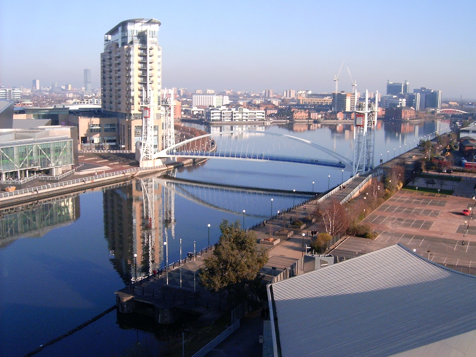 Salford Quays From South Bank Of Msc 2008