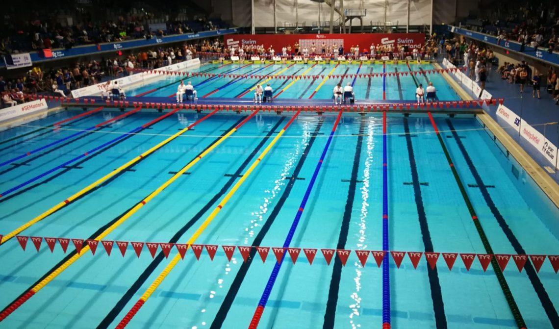 The pools at Ponds Forge during the National Masters Swimming Championships