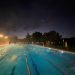 Hampton Pool, before dawn, with floodlights