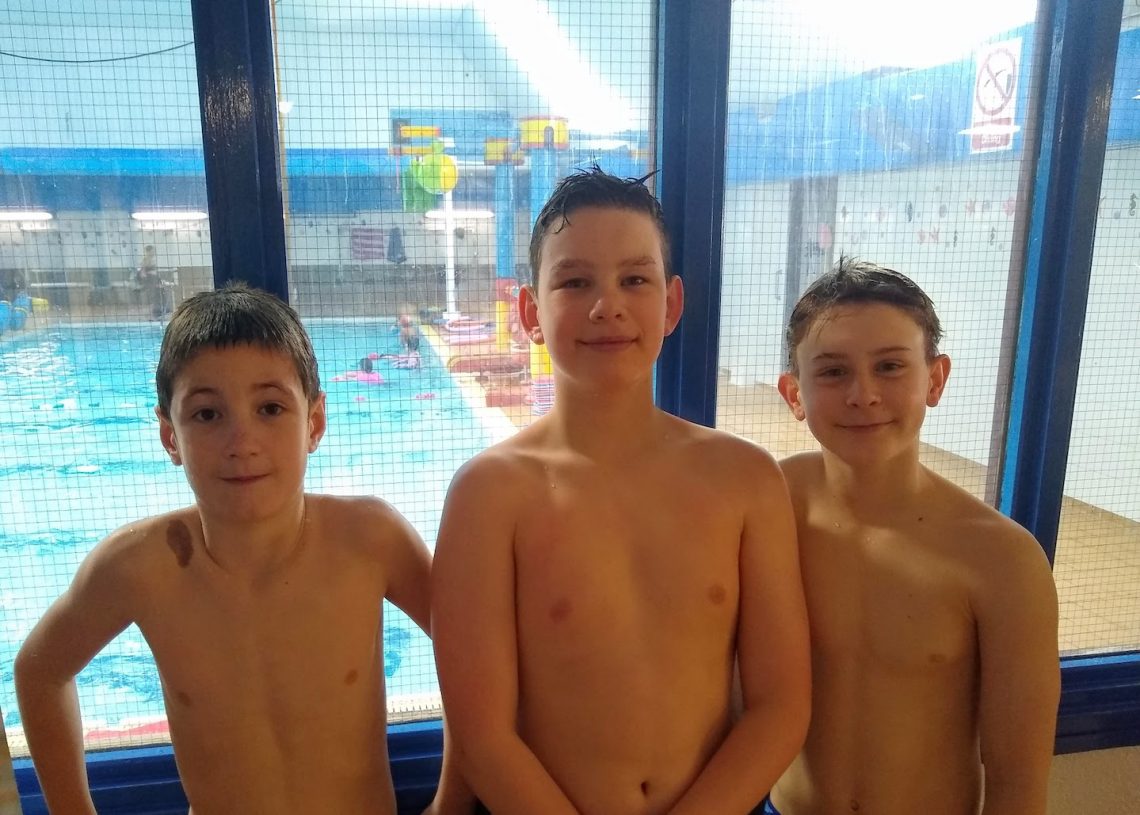 Boys swimming relay