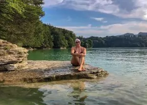 Monika Mittaz swim training