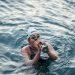 Barbara Hernandez drinking during her Channel swim