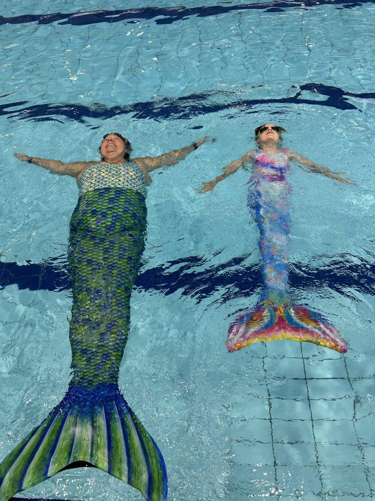 Mermaid swimming
