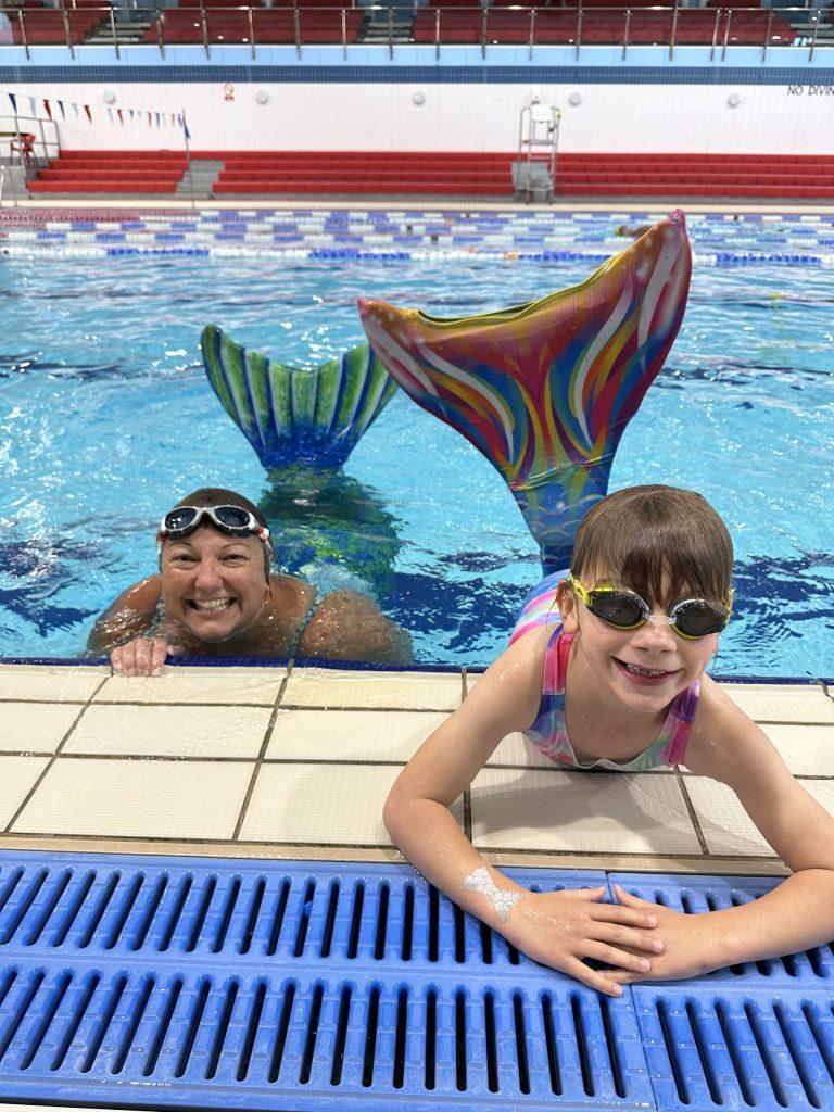 Mermaid swimming