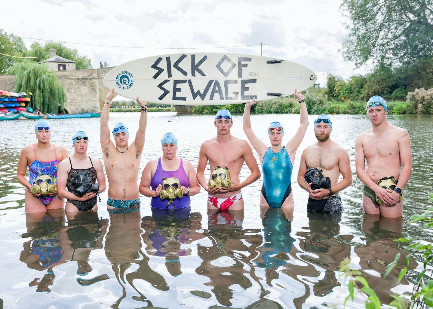 Elite athletes are swimming length of River Thames demanding action on the sewage crisis