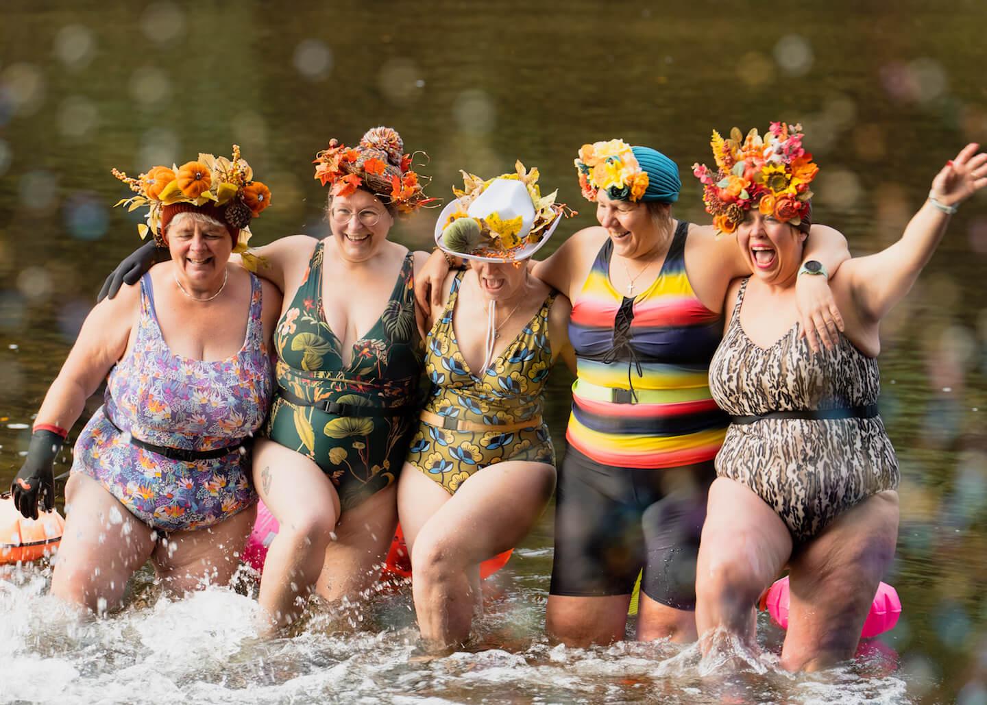Harvest Wild Swim Festival Weekend under Neidpath Castle in the Scottish Borders