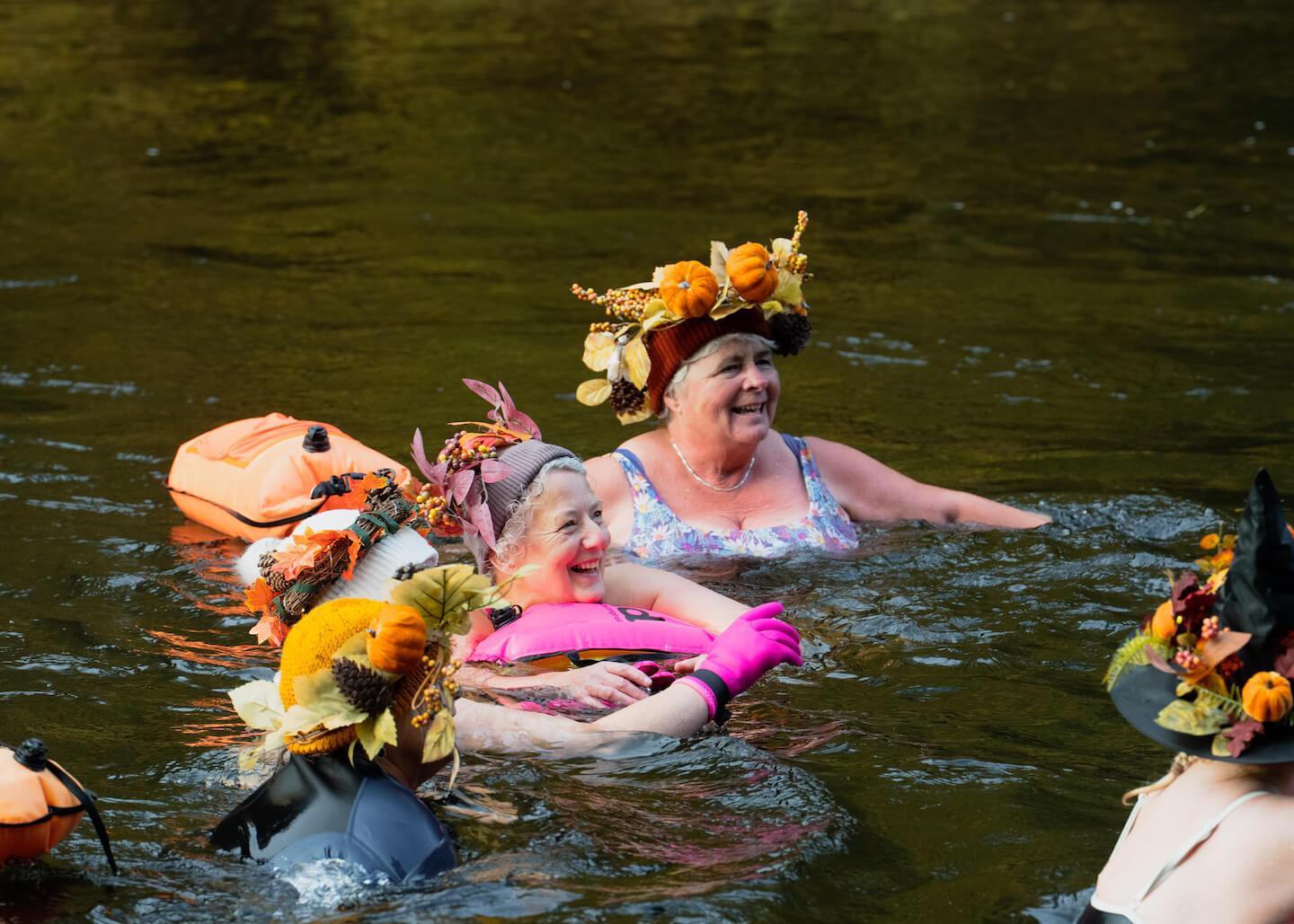 Harvest Wild Swim Festival Weekend under Neidpath Castle in the Scottish Borders