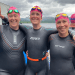 Swimmers preparing for the Great North Swim at Brockhole on Windermere